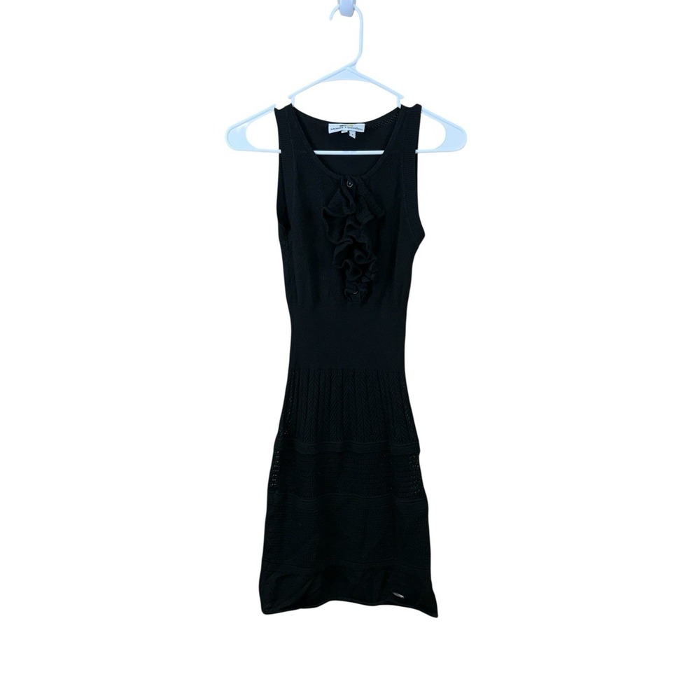 Lacoste Malandrino Women's Black Mesh Detailed Dress Small Beach EUC
